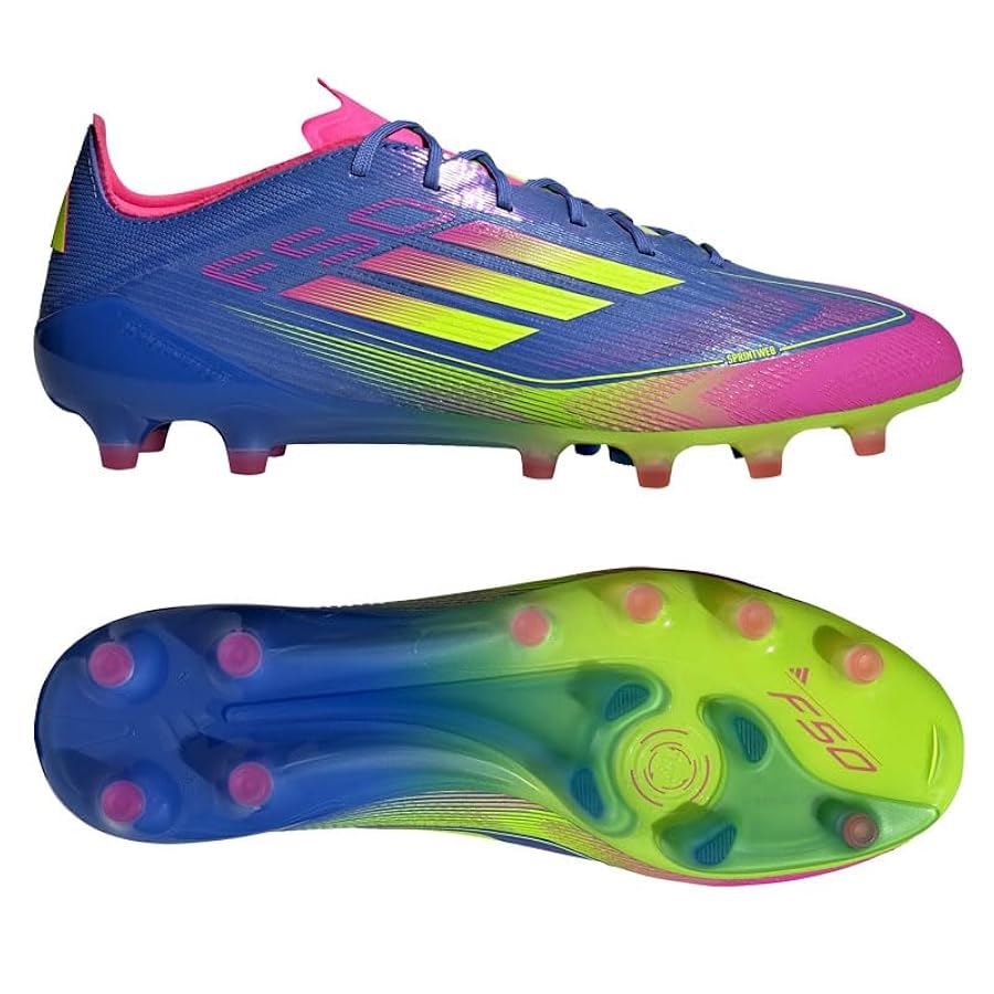 adidas F50 サッカーシューズ ホワイト/ブルー/イエロー Amazon | [アディダス] F50 ELITE AG サッカースパイク 25SS